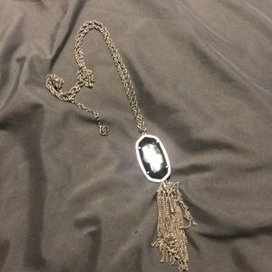 Kendra Scott long necklace with black stone